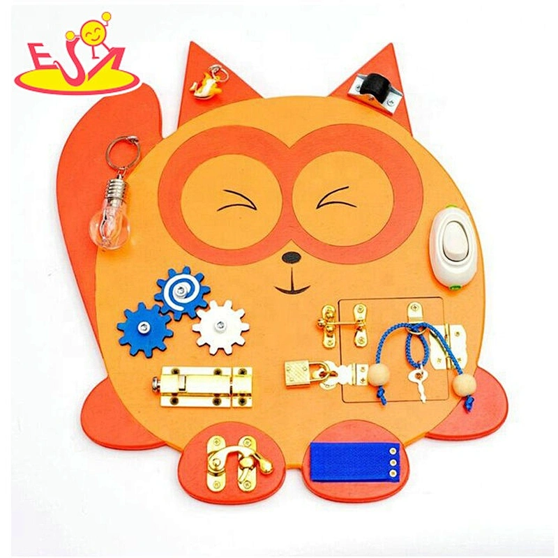 2021 Best-selling wooden  Civet cat busy board for kids W12D267