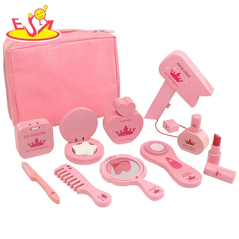 2020 New released pink wooden girls play makeup for wholesale W10D275