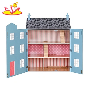 Custolmize pink girls wooden georgian dolls house for sale W06A420