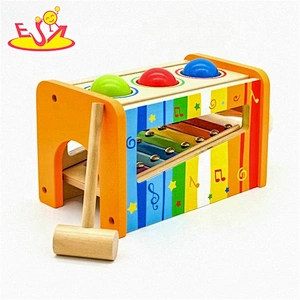 high quality educational wooden pound and tap bench for kids W07C068