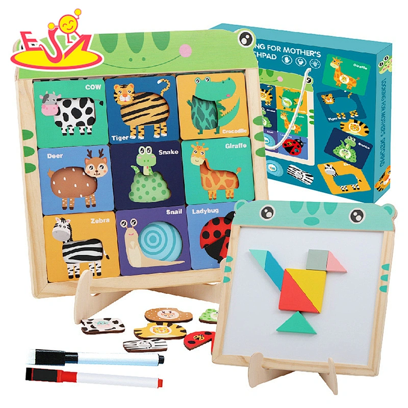 High quality preschool wooden tangram puzzle for children W11D020