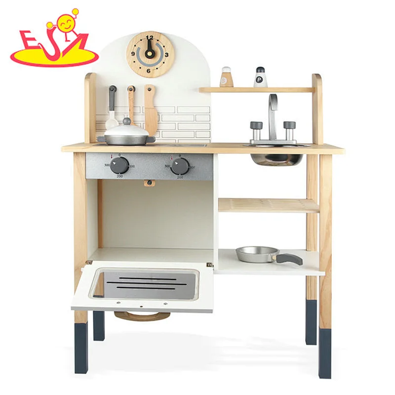 2021 Creative solid wood wooden kitchen for children W10C619
