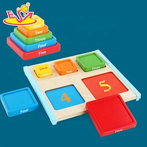 Handmade Shape matching blocks toys for children W13E146