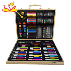2021 New hottest  150PCS drawing set in wooden case for kids gift W12B184
