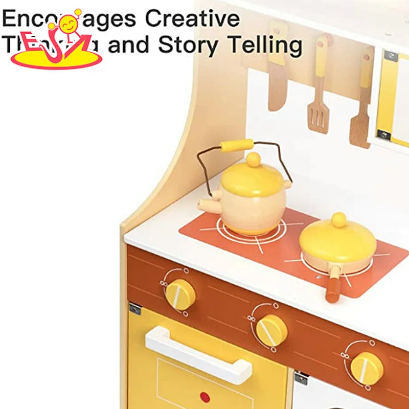 Top sale big kitchen wooden kitchen for pretend play W10C617