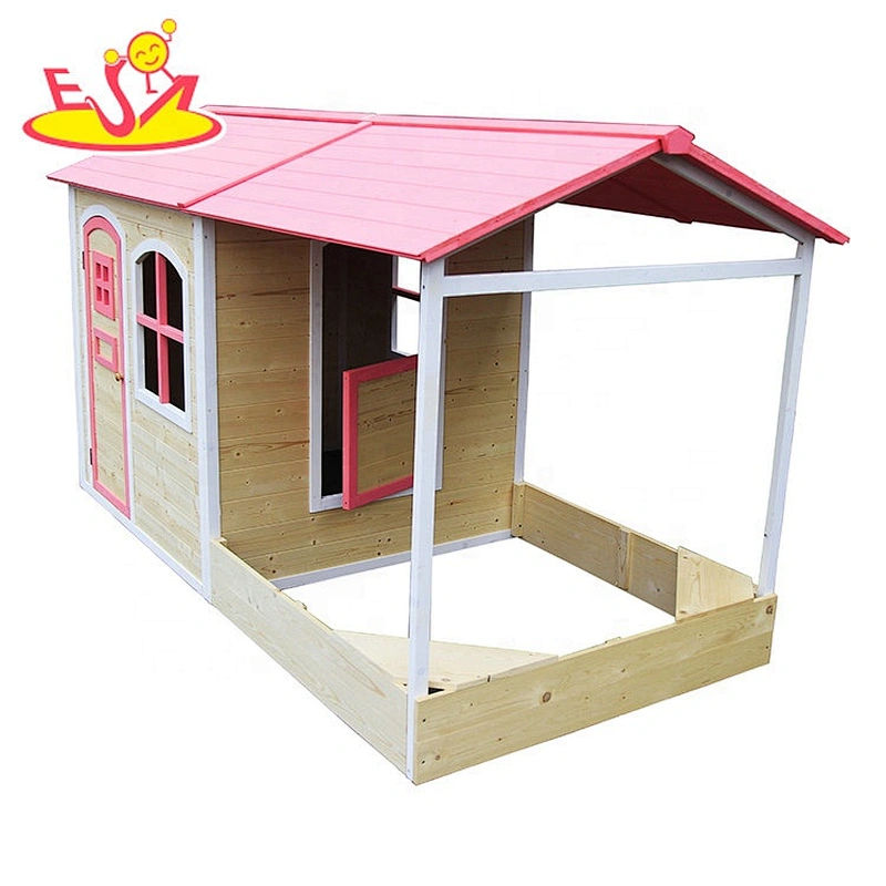 Custom wholesale great sale outdoor wooden house for kids palying W01D085
