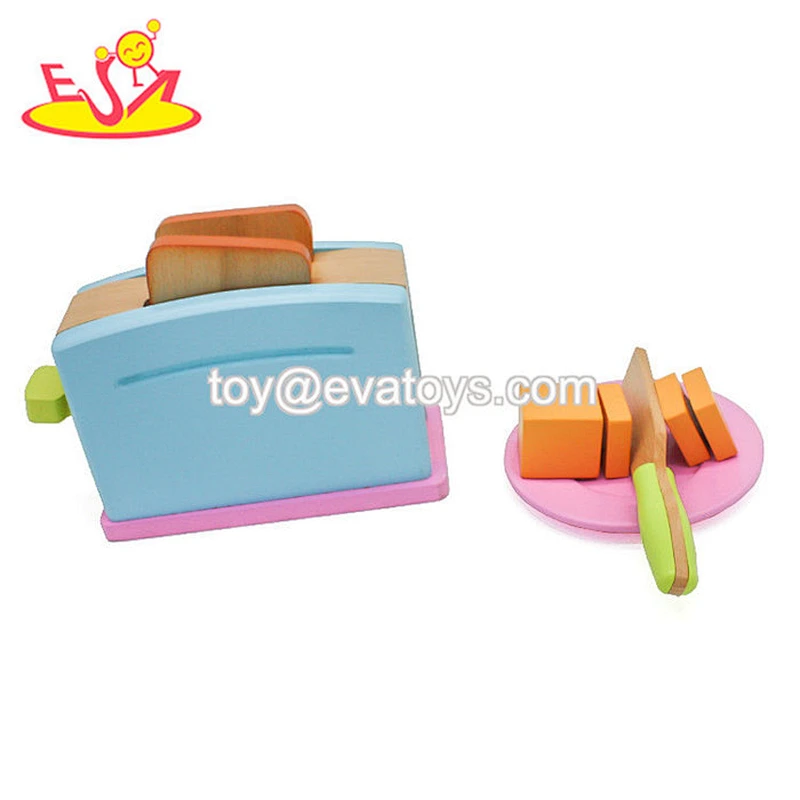 High quality eduacational toaster set wooden toy for children W10D258A