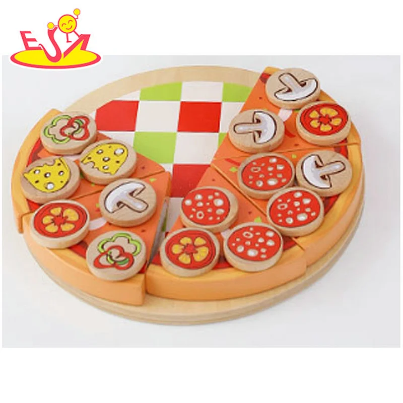 High quality preschool pretend play cutting wooden toy food set for children W10B385