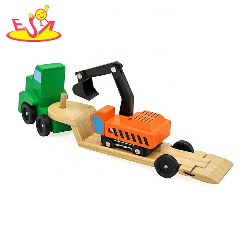 2021 New design wooden car toys car parking for kids W04A468