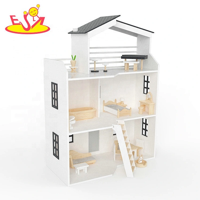 2021 new sale wood doll house  toys for pretend play  W06A404