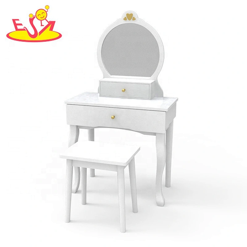 Customize wooden girls pink dressing table for wholesale W08H140A