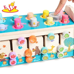 2021New hottest wooden instrument beat toys with music for kids W11G080B