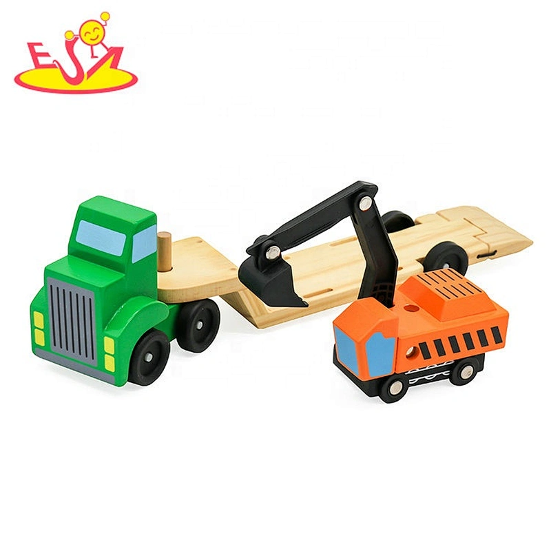 2021 New design wooden car toys car parking for kids W04A468