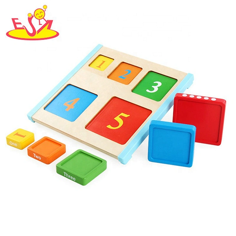 Handmade Shape matching blocks toys for children W13E146