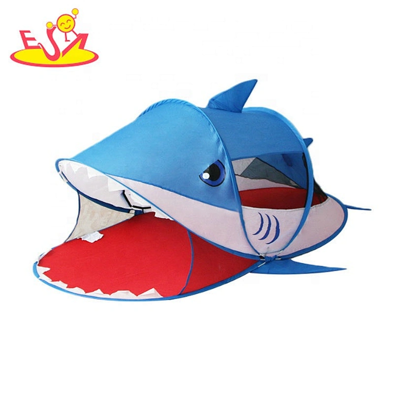 Kids pop up shark play beach tent for kids with carry case indoor & outdoor  W08L054