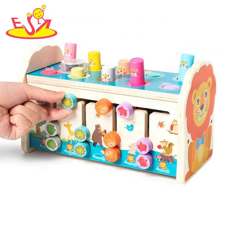 2021New hottest wooden instrument beat toys with music for kids W11G080B