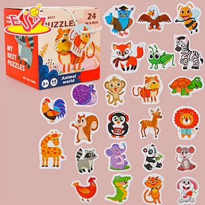 Top fashion wooden shape educational puzzle fruits animals vehicles recognition matching toy for kids W14N014