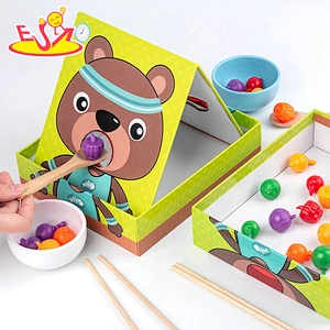 2021 New design educational wooden cartoon study toys for children W12E097