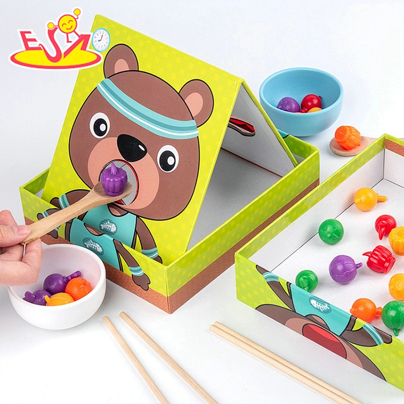 2021 New design educational wooden cartoon study toys for children W12E097