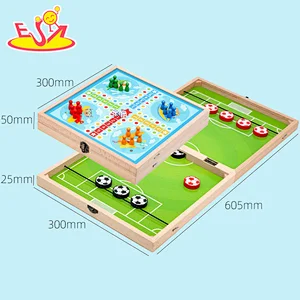 Most popular wooden 3 in 1 ejection chess for kids W11A133
