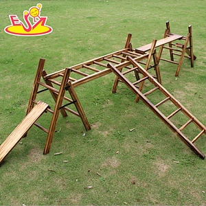 8PCS/ 16PCS/ 24PCS Outdoor wooden Kindergarten play ladder W01D092