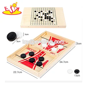 Wholesale wooden Easter 2 in 1 ejection chess for kids W11A134B