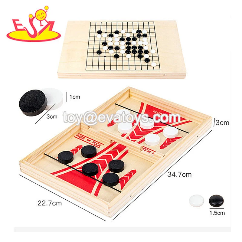 Wholesale wooden Easter 2 in 1 ejection chess for kids W11A134B