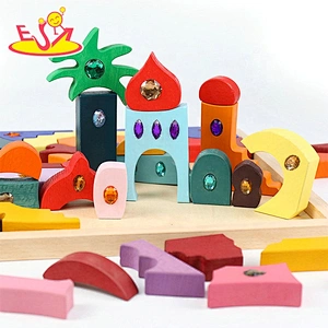 New sale  educational Wooden puzzle with gem W14A260