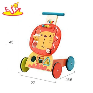 2021 New hottest wooden lion push walker multi-function for kids  W16E163
