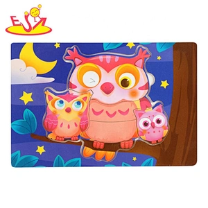 Top sale Wooden Coloring graffiti shape puzzle W14D225