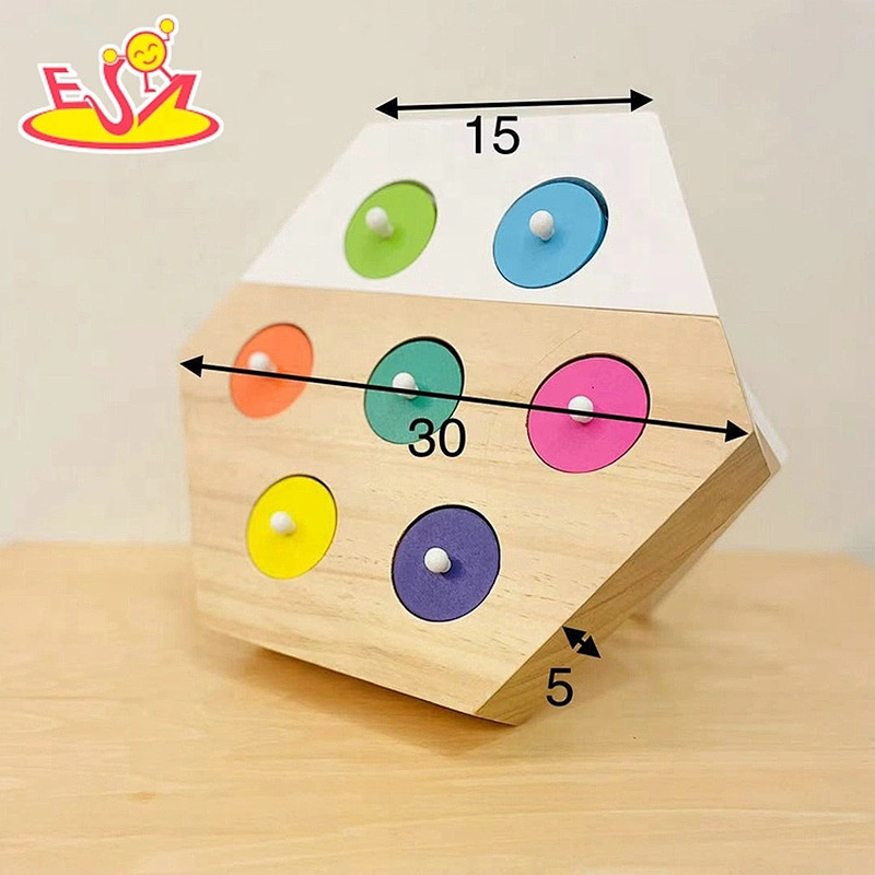 Hot sale preschool wooden baby push walker wooden block car for pretend play W16E170