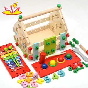 2021 New arrived multifunctional wooden house toys for preschool kids  W12D299