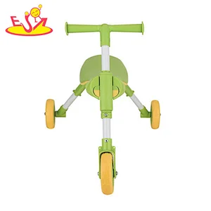 High quality  colorful foldable wooden balance tricycle bike for children W16A039B