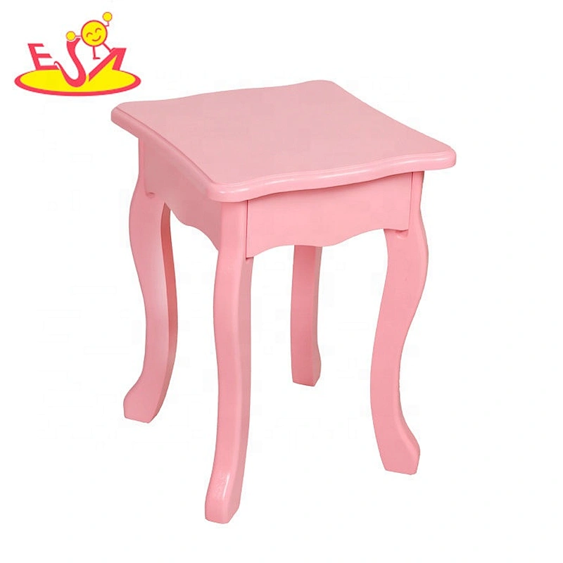 2021 Hot sale kids wooden pink dressing table with drawers W08H134