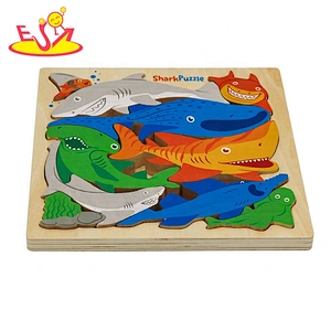 3D hot sale wooden Sharks puzzle W14D227