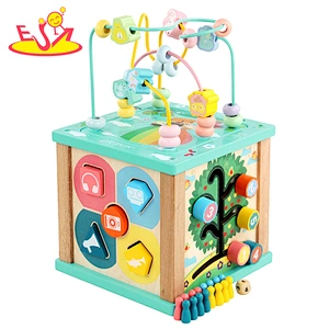 2021 Popular educational activity matching box number recognition wooden bead maze toy for kids W11B277