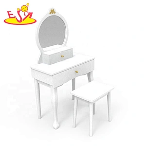 New hottest white wooden makeup table toy for girls W08H140B