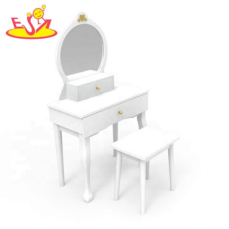 New hottest white wooden makeup table toy for girls W08H140B
