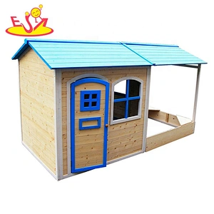 Children outdoor wooden house toys for kids garden playing W01D087A