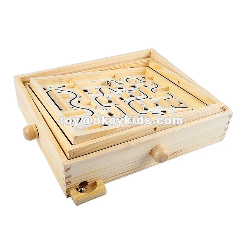 Top sale educational activity wooden bead maze toy for kids W11H100