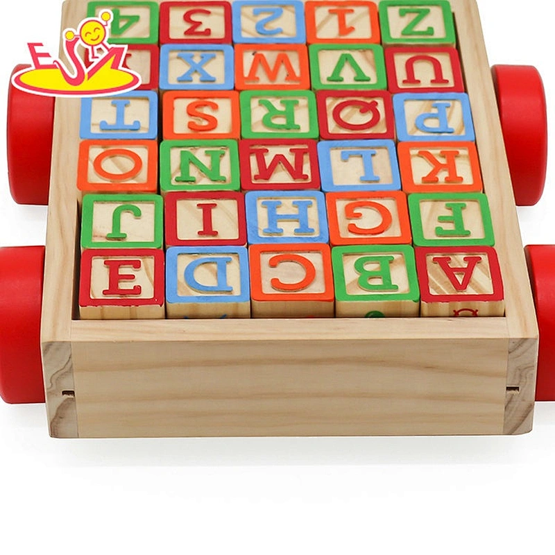 2021 wholesale Wooden blocks car for toddlers W13C045