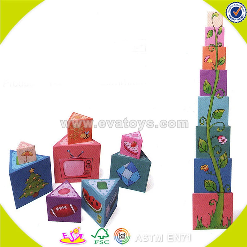 wholesale fashion kids geometric wooden blocks children geometric wooden blocks W13D086
