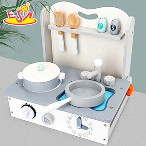 2021 Best sale mini little wooden kitchen play set for kids pretend play W10C606