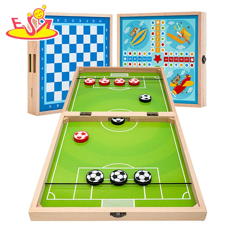 Wholesale wooden Easter 2 in 1 ejection chess for kids W11A134B