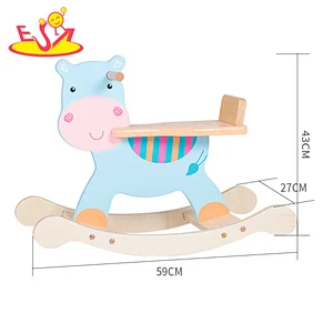 Most popular cute wooden animal rocking horse for children  W16D128