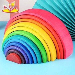 2021 Popular early educational stacking block toy 12 colors friends peg dolls W13A247