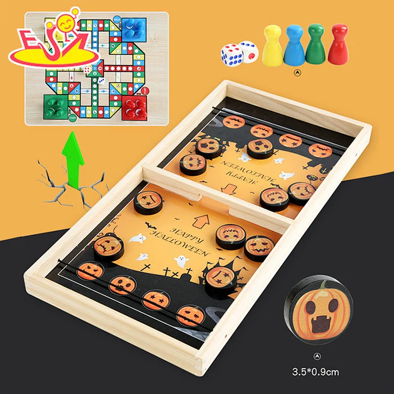 2021 new sale wooden Cherry 2 in 1 ejection chess for children W11A134E