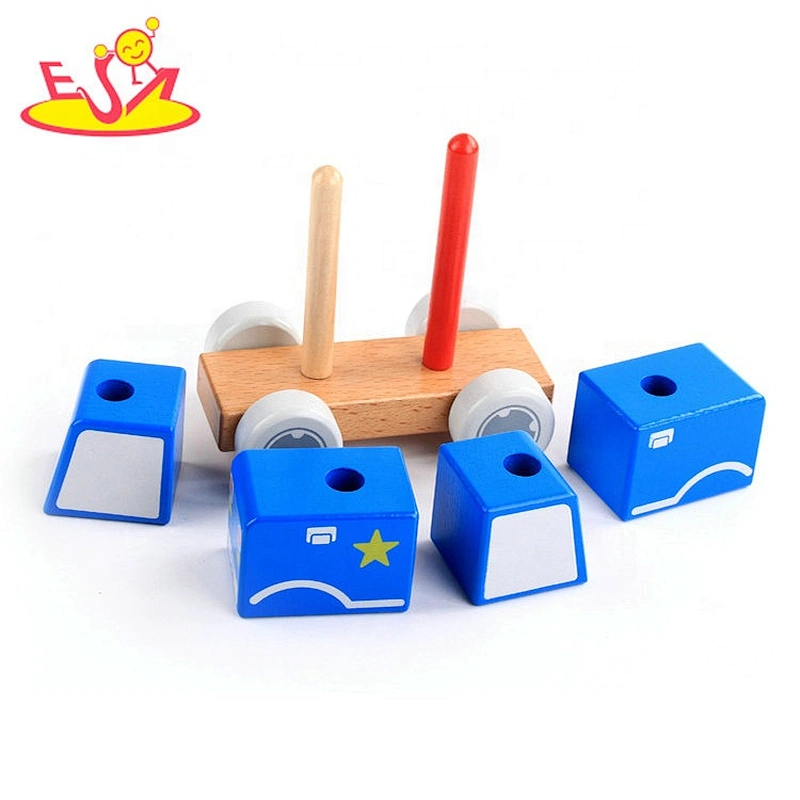 2021 Customize Wooden police car set for kids W04A530