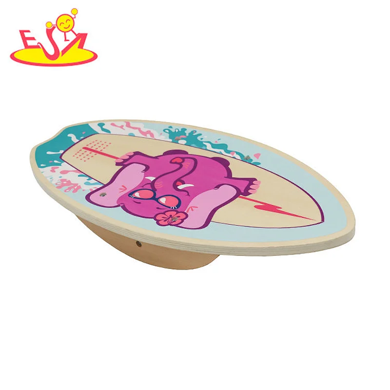 2021 New hottest  wooden wobble balance board for kids W01D075