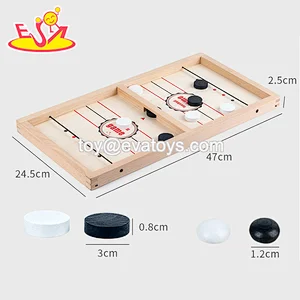 Top sale wooden Bear 2 in 1 ejection chess for children W11A134C